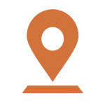 Location icon in orange